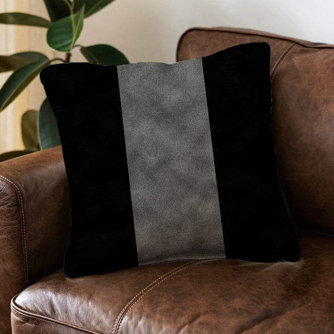 Black x Gray Cushion Cover Gray Stripe Clearance Sale 2024