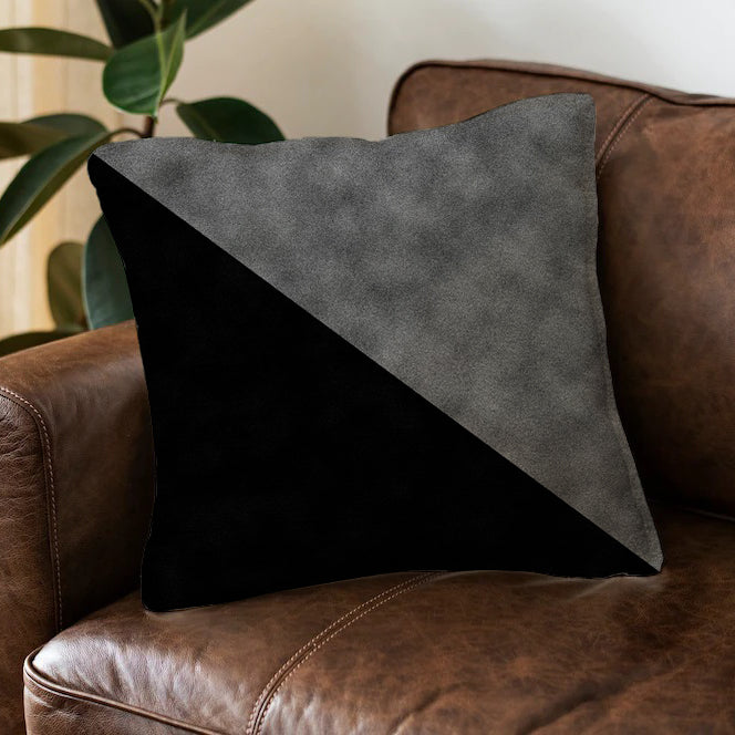 Black x Gray Cushion Cover Diagonal Clearance Sale 2024