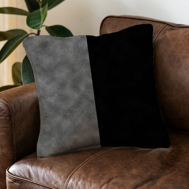 Black x Gray Cushion Cover Half Cut Clearance Sale 2024