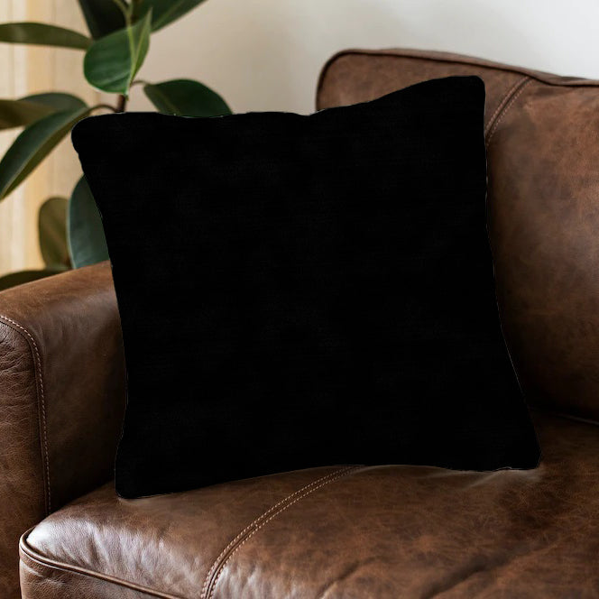 Black x Gray Cushion Cover Plain Black Clearance Sale 2024