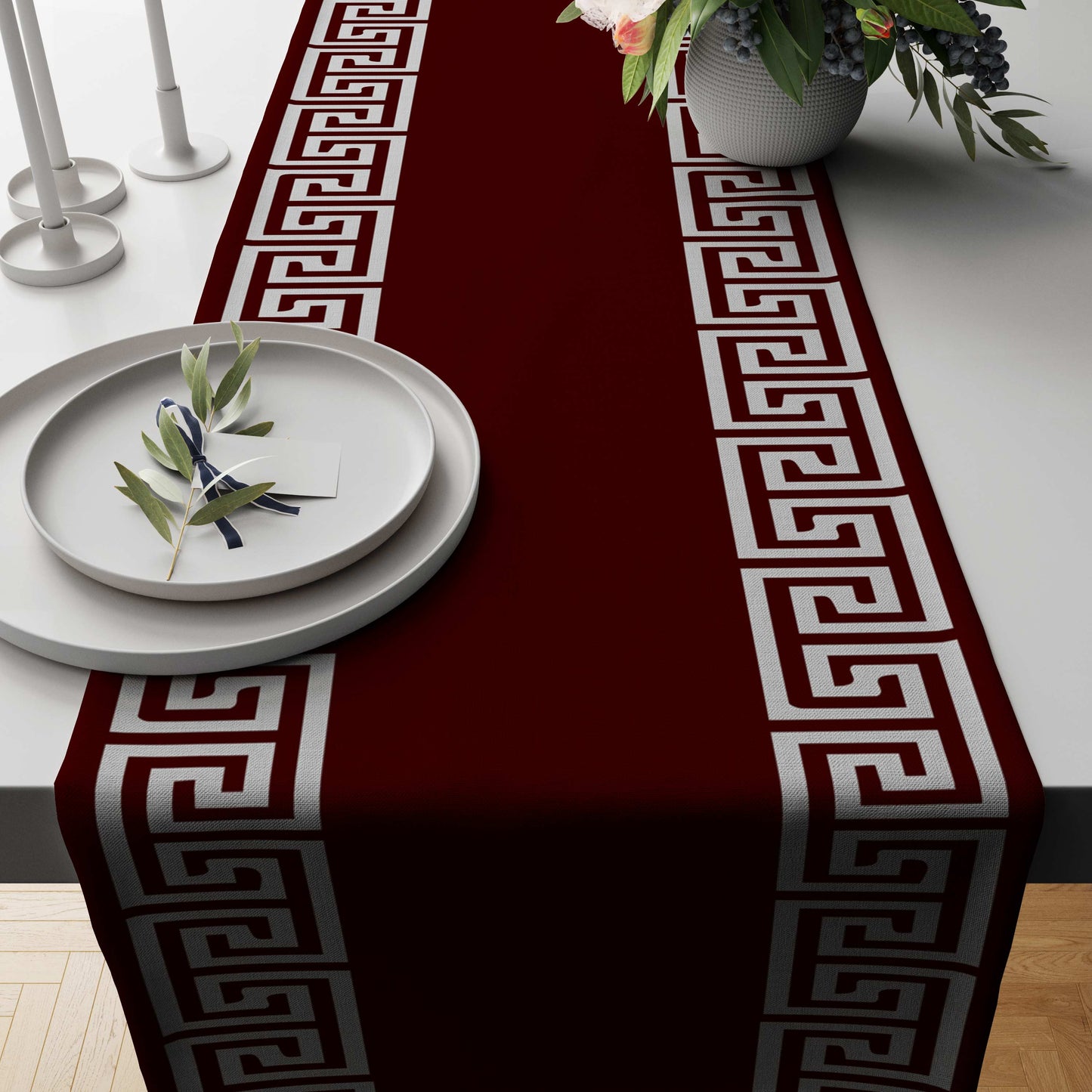 Red Versace Table Runner trendy home