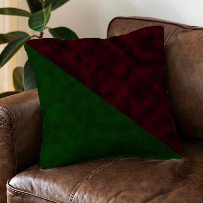 Green x Red Cushion Cover Diagonal trendy home