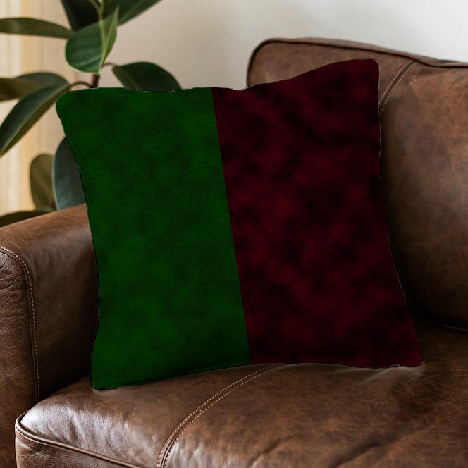 Green x Red Cushion Cover Half Cut trendy home