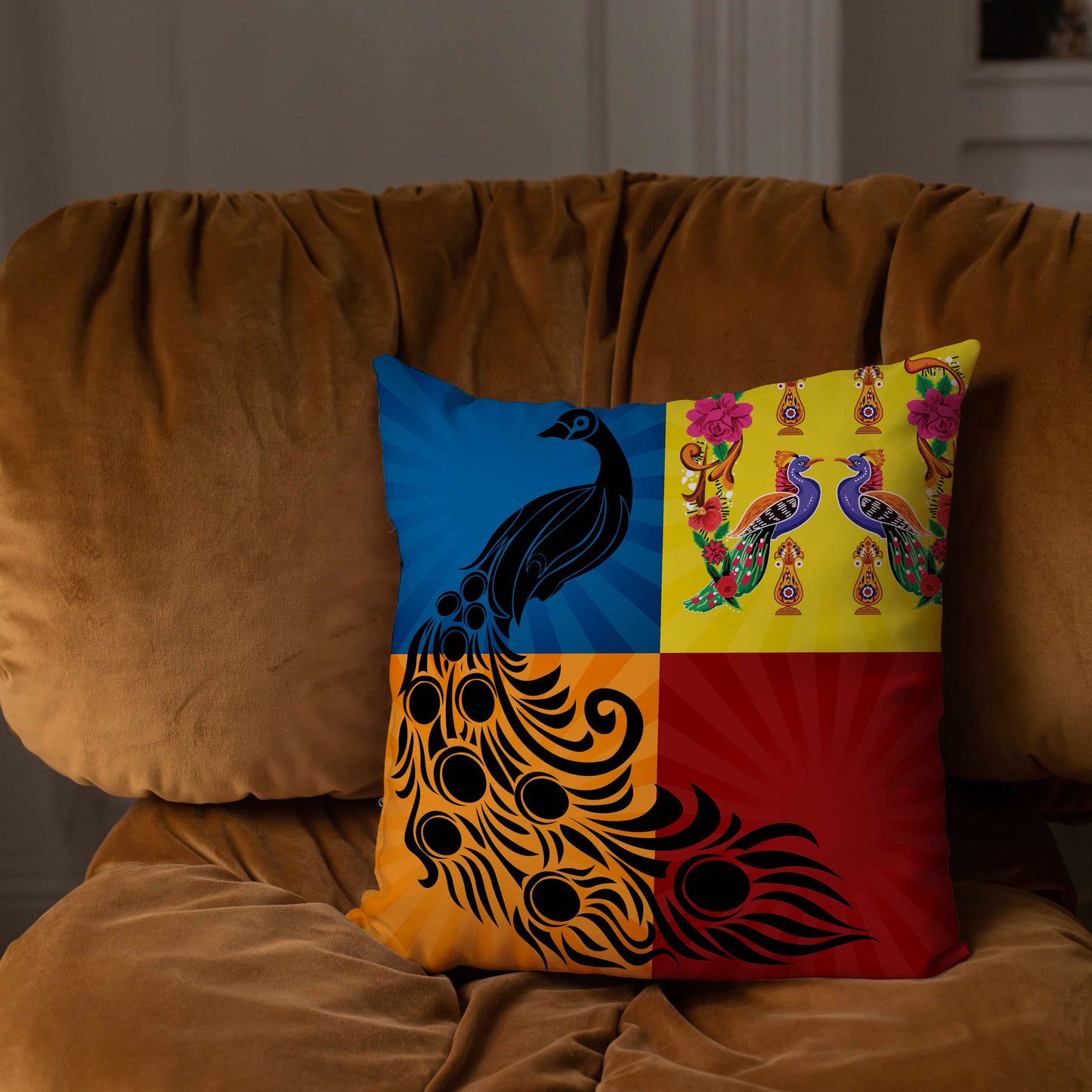 The Devine Peacock Cushion Cover Trendy Home