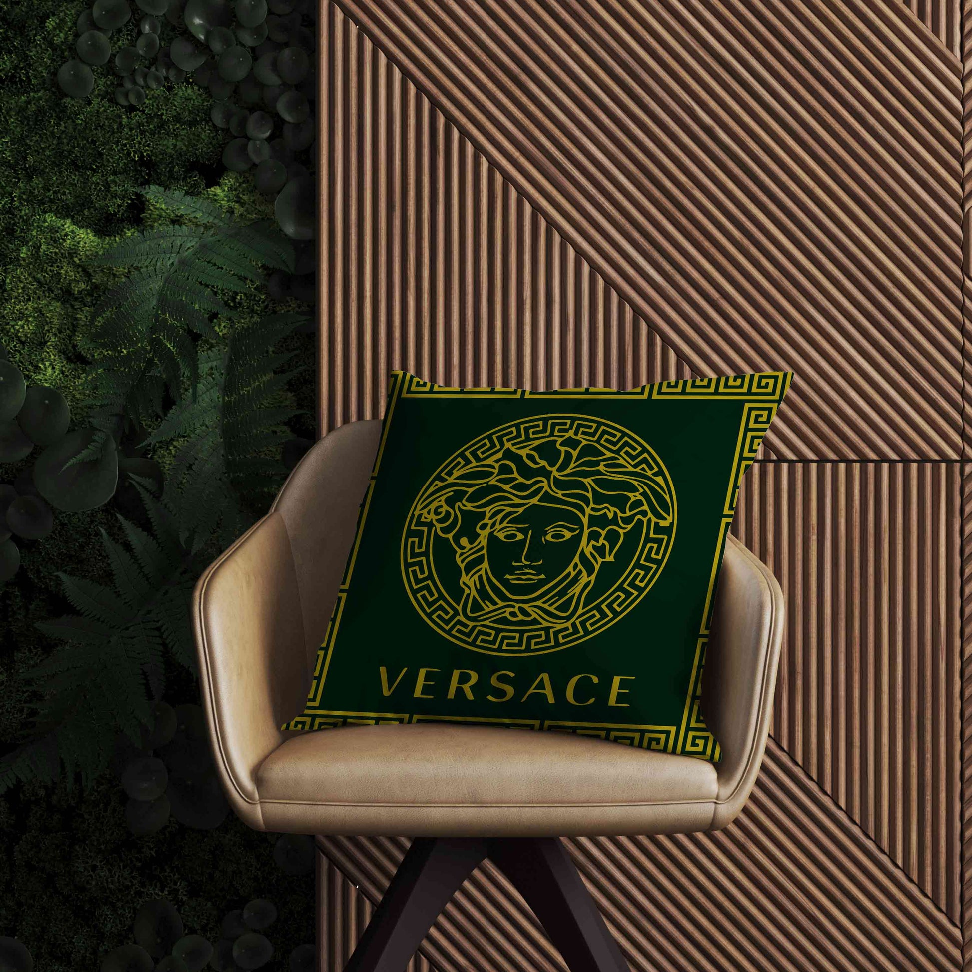 Green Versace Stripes Cushion Cover trendy home