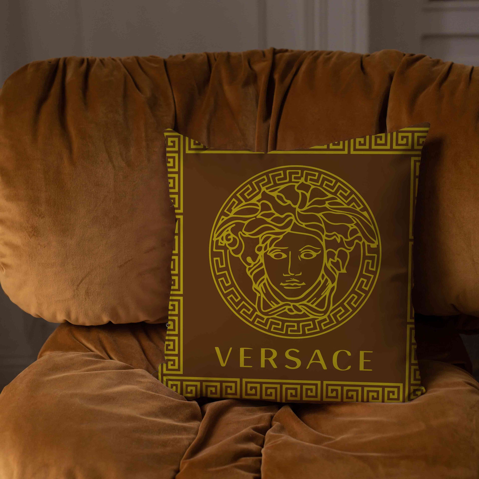 Brown Versace Stripes Cushion Cover trendy home
