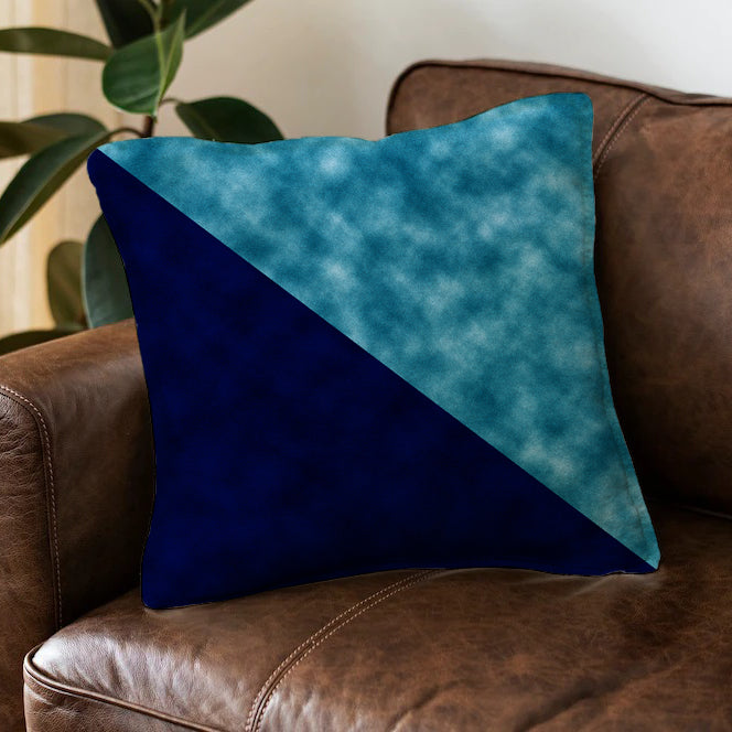 Aqua x Blue Cushion Cover Diagonal Trendy Home
