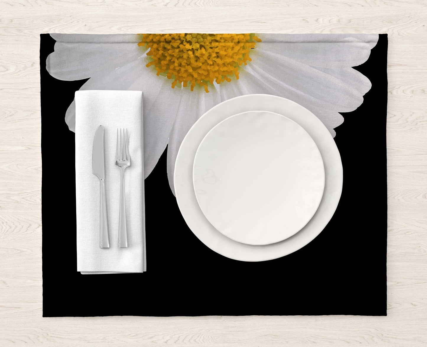 White Flower Table Mat trendy home