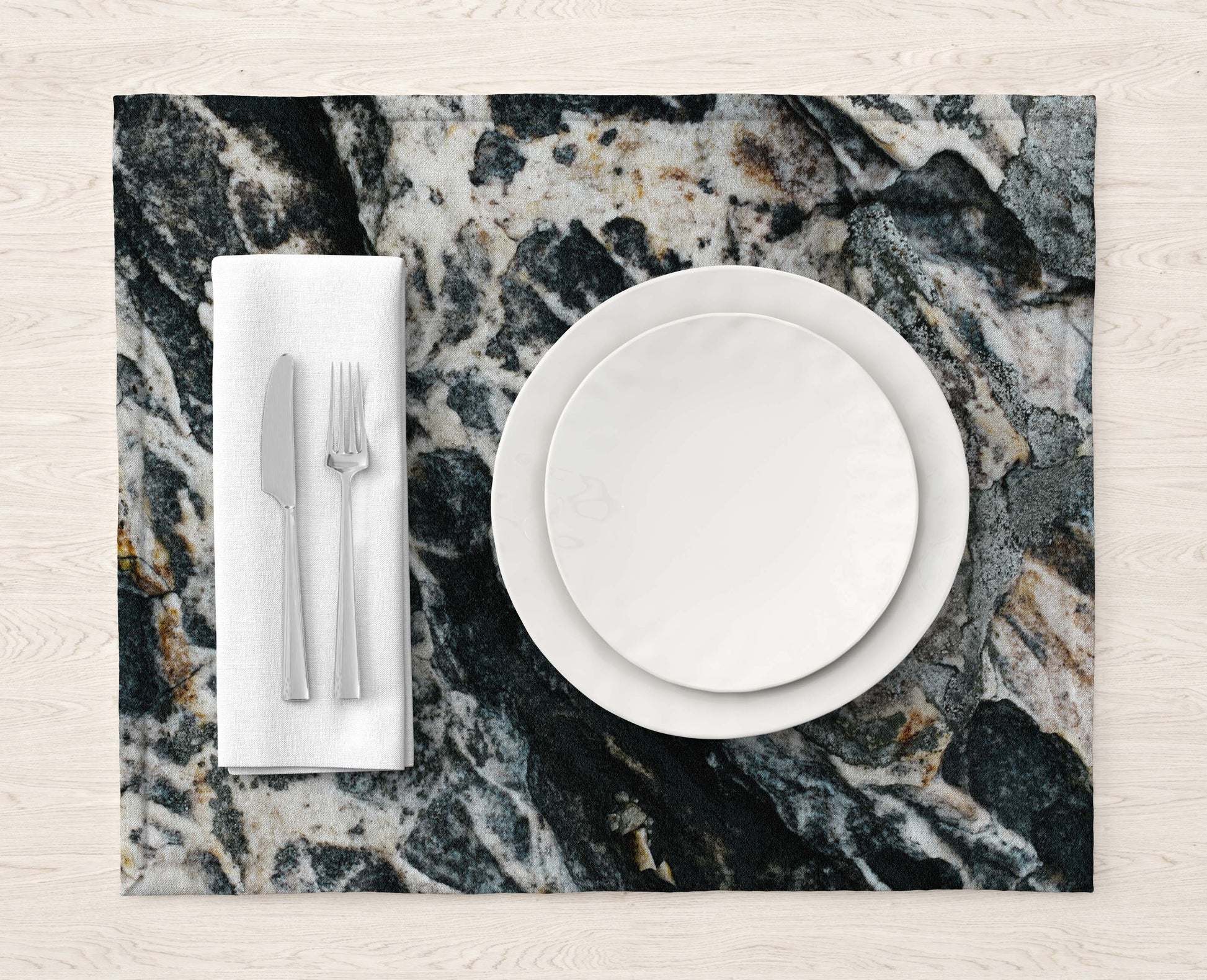 Black Chromite Marble-Stone Table Mat trendy home