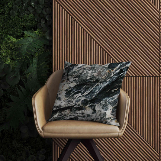 Black Chromite Marble-Stone Cushion Cover Trendy Home