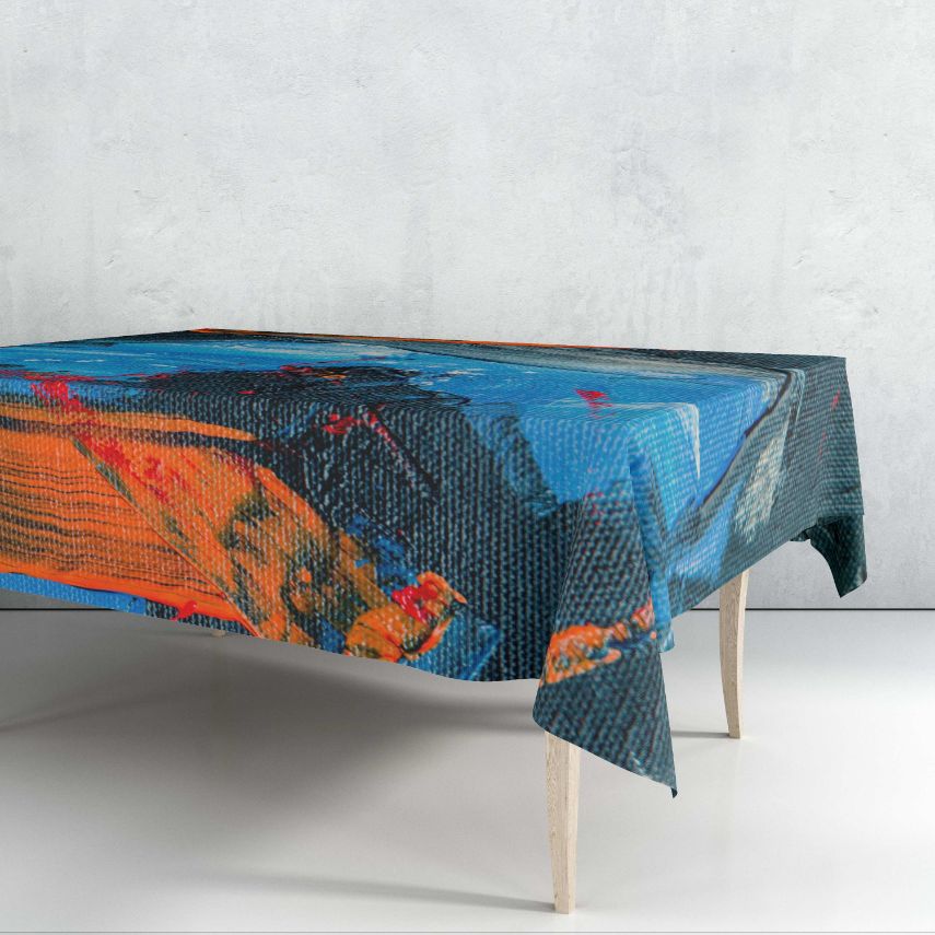 Ocean's Collision Art Tablecloth trendy home