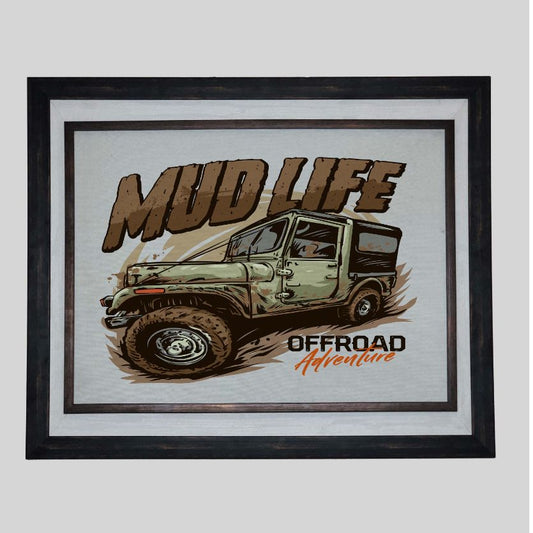 Mud Life Jeep Art Portrait trendy home