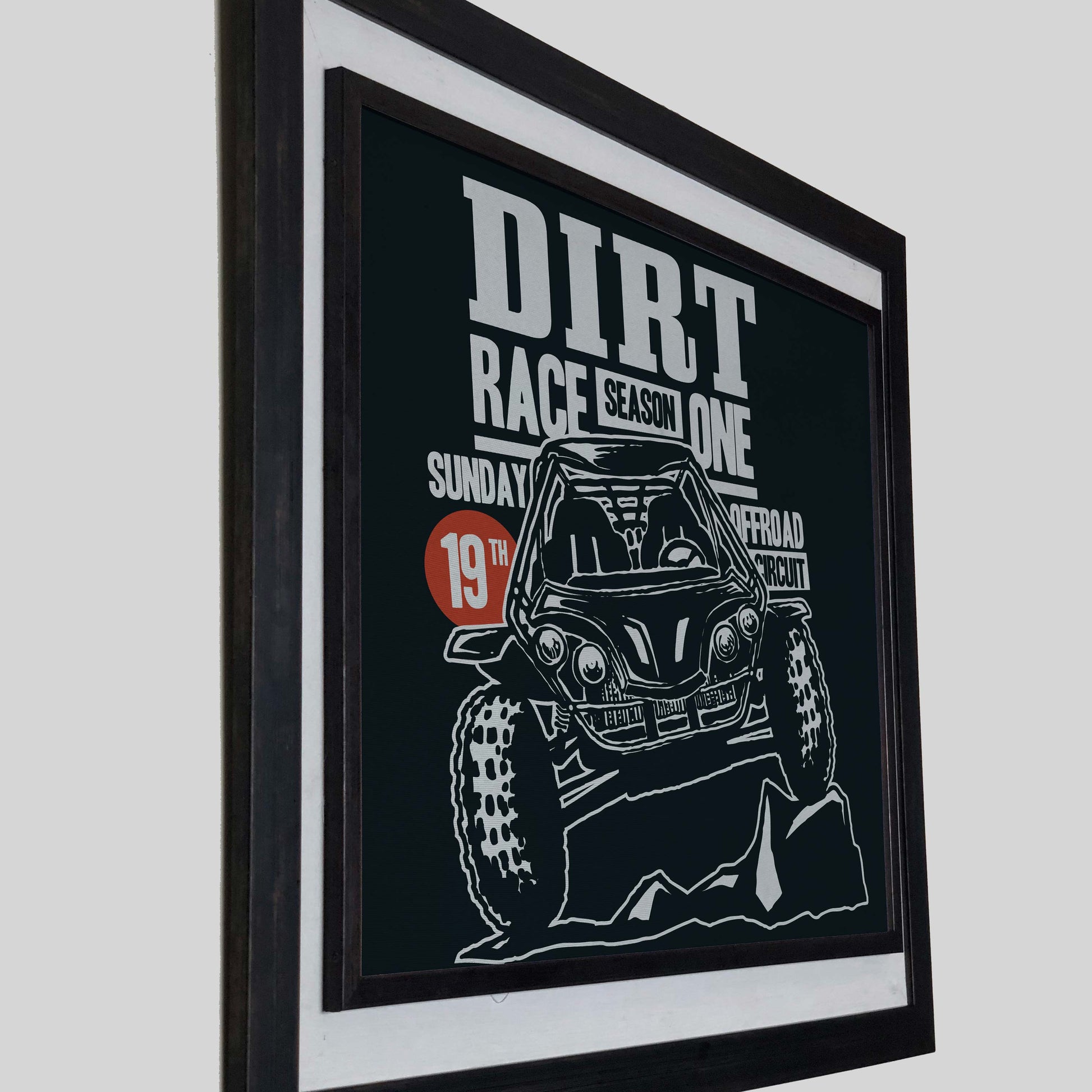 Mud-Race Car Art Portrait trendy home