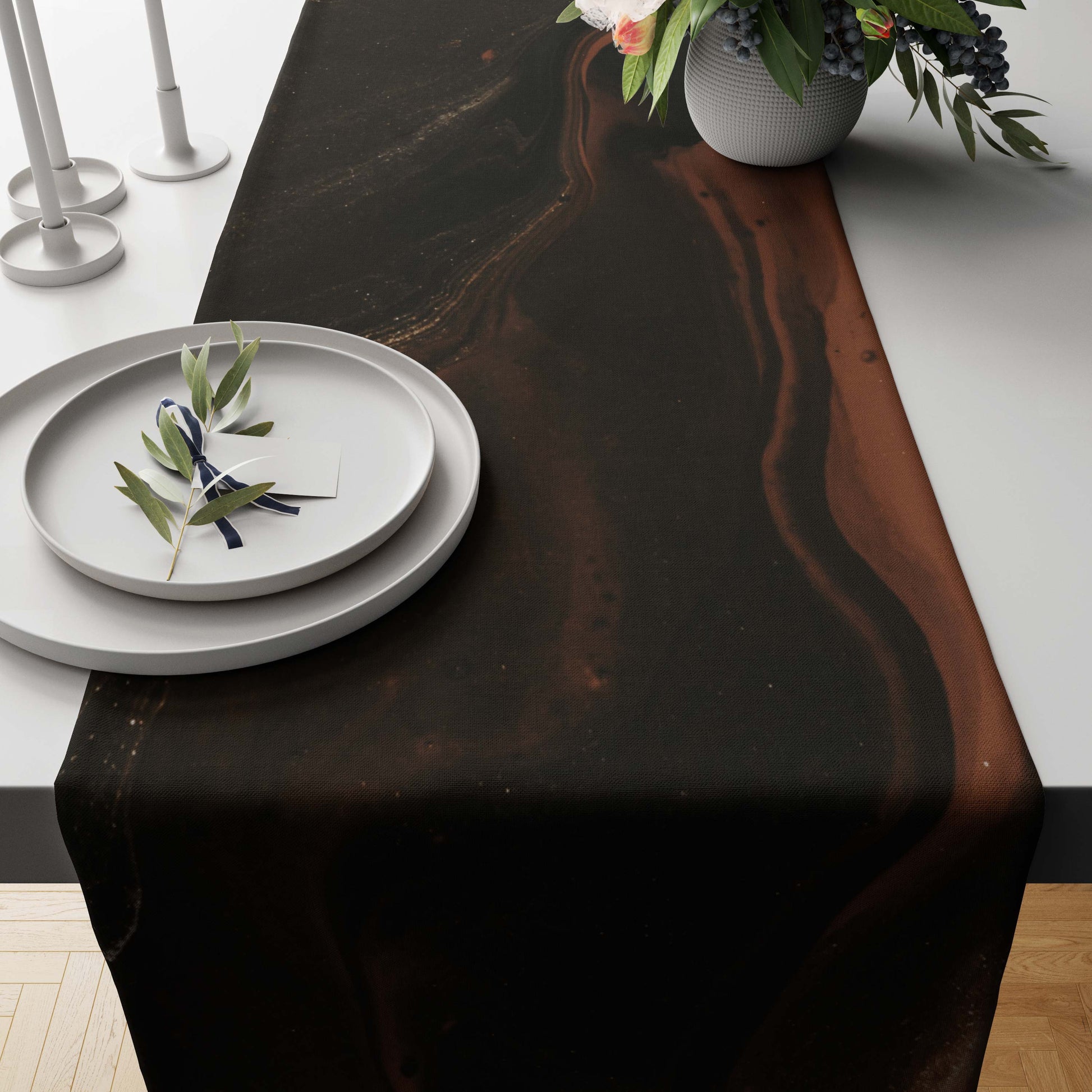 Zinc Stromatolite Marble-Stone Table Runner trendy home