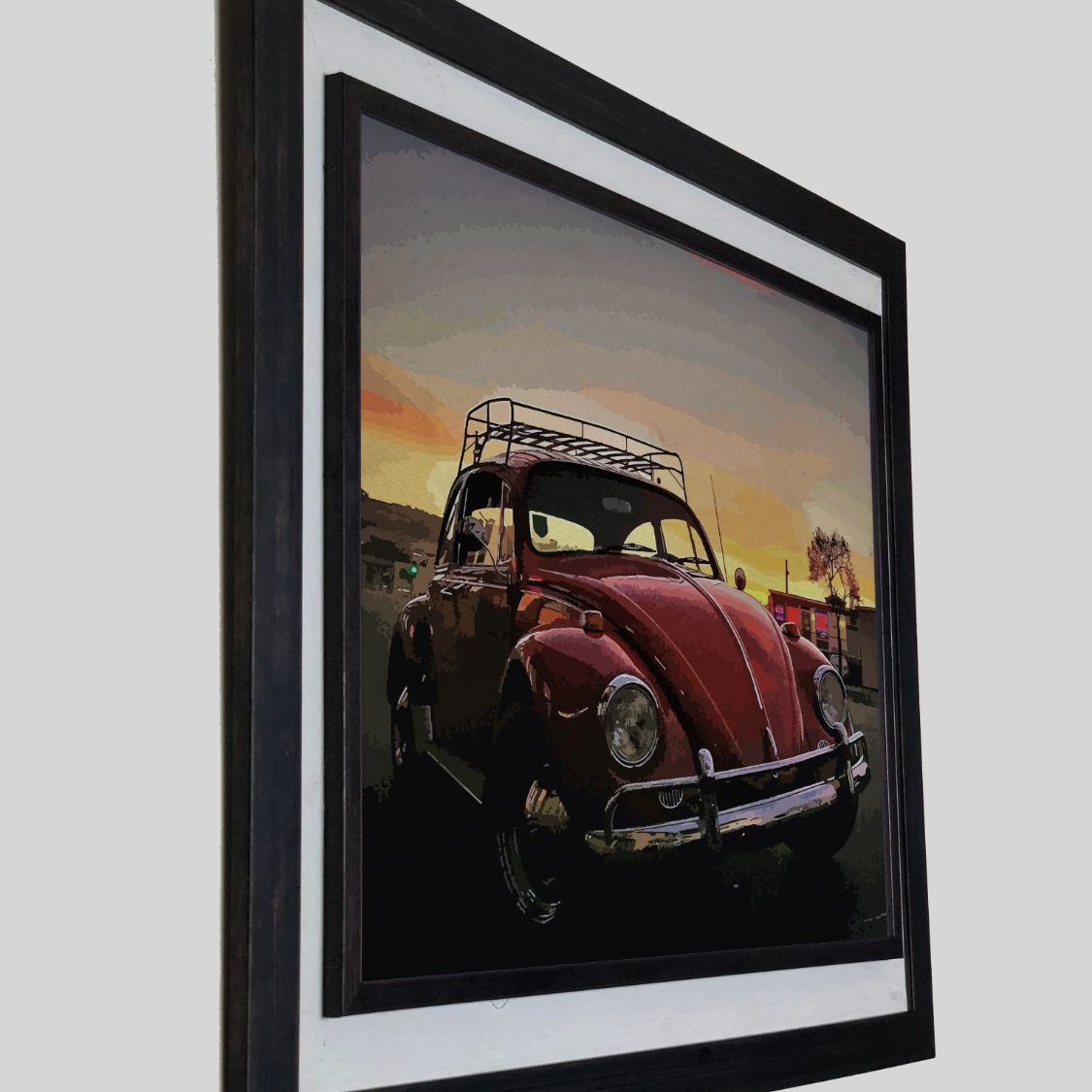 Volkswagen Sunset Art Portrait trendy home