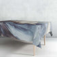 London Blue Topaz Marble-Stone Tablecloth Trendy Home