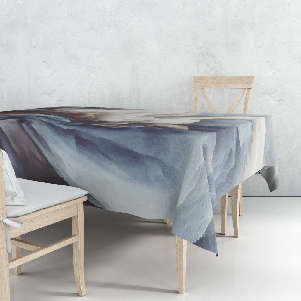 London Blue Topaz Marble-Stone Tablecloth trendy home