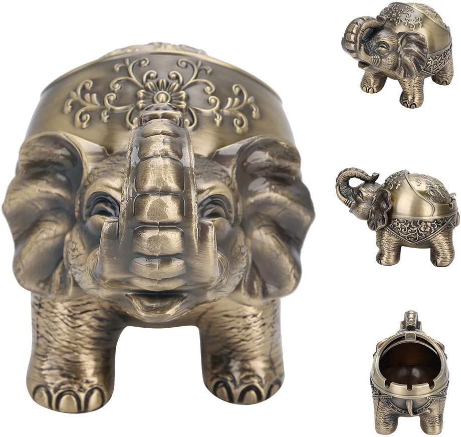 Metallic Elephant Ashtray trendy home