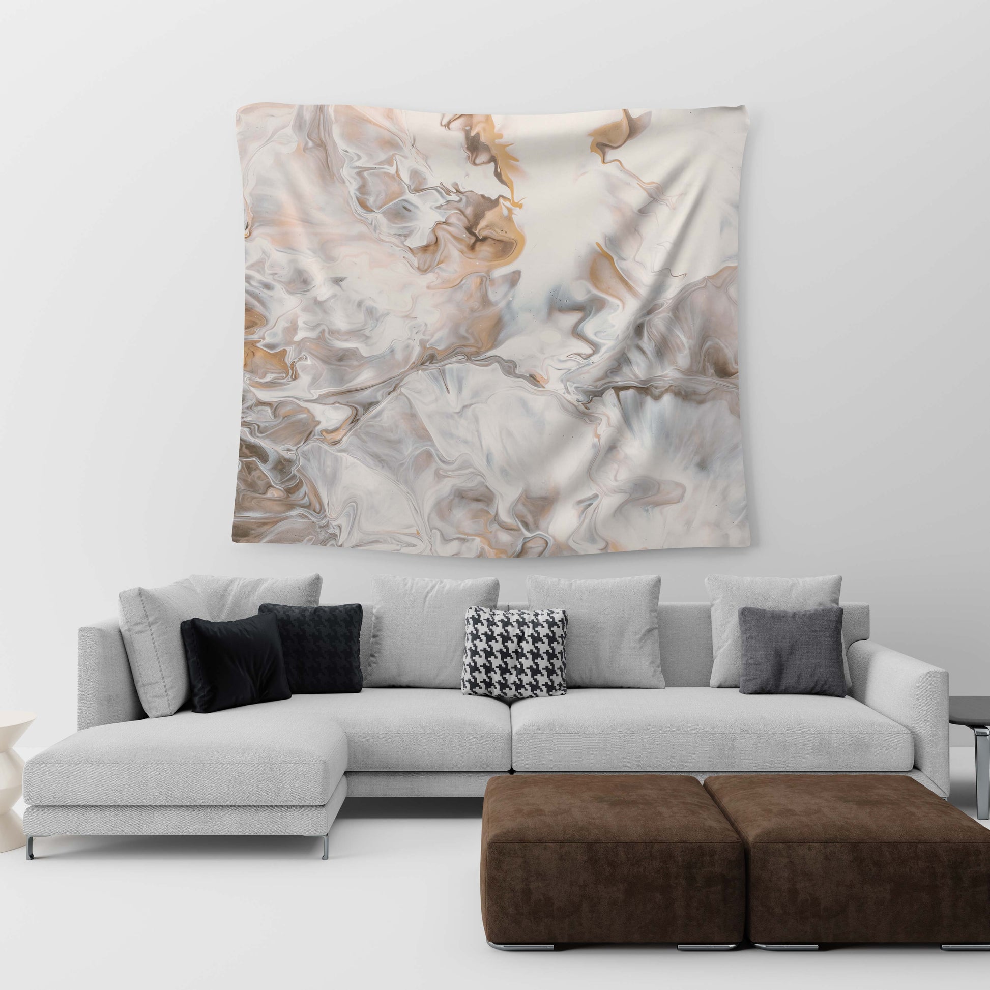 Gray Quartz Marble-Stone Tapestry Trendy Home