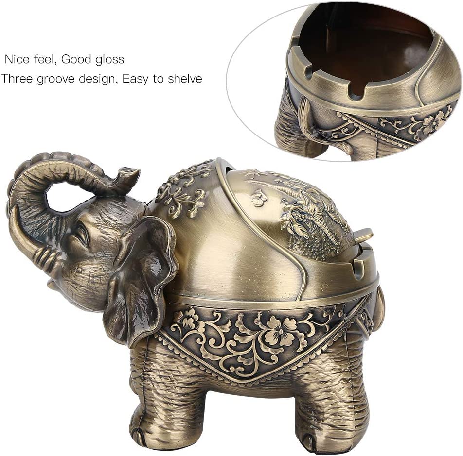 Metallic Elephant Ashtray trendy home
