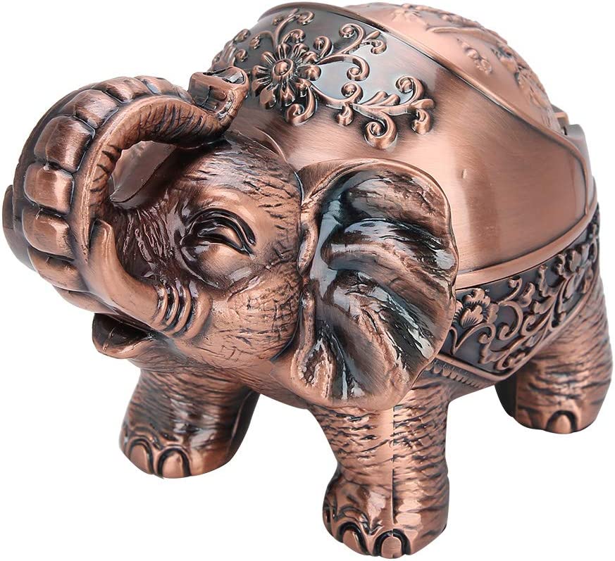 Red Copper Elephant Ashtray trendy home