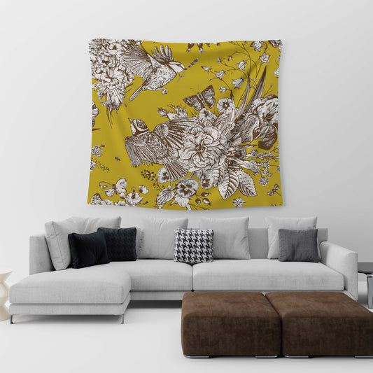 Kentucky Yellow Tapestry Trendy Home