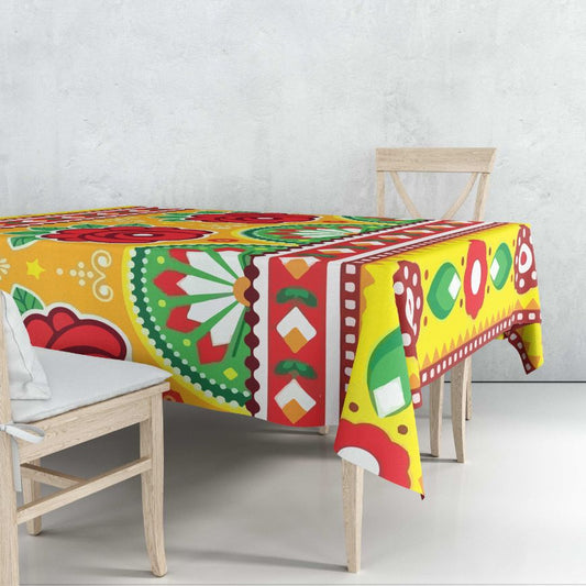 Rujhan Gold Bloom Tablecloth Trendy Home
