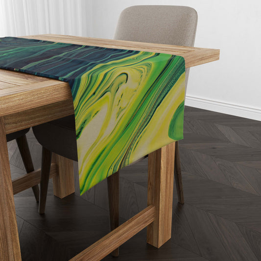 Green Emerald Marble-Stone Table Runner Trendy Home