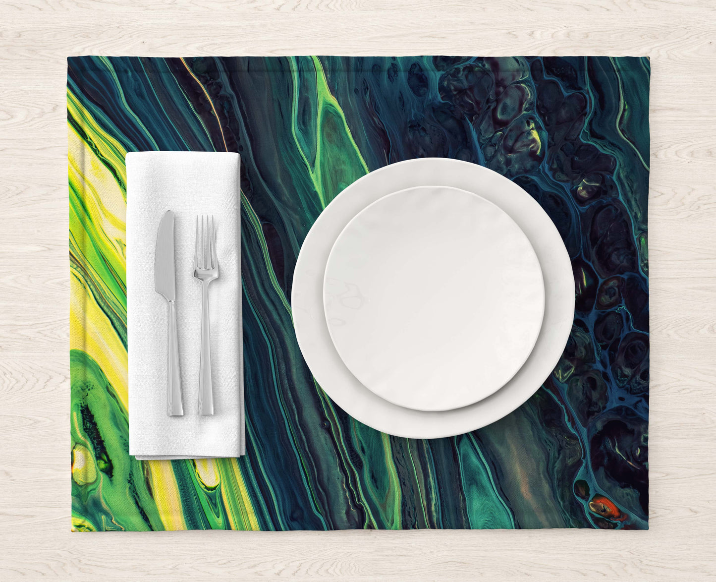 Green Emerald Marble-Stone Table Mat trendy home