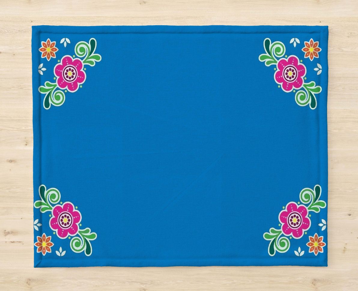 Rujhan Blue Rose Table Mat trendy home