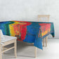 Rainbow Paint Stroke Tablecloth Trendy Home