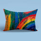 Rainbow Paint Stroke Slim Cushion Cover trendy home