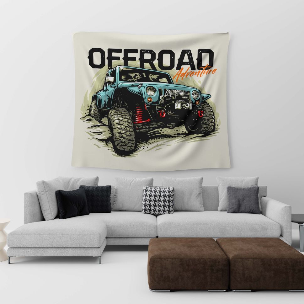 Off Road Adventure Tapestry trendy home