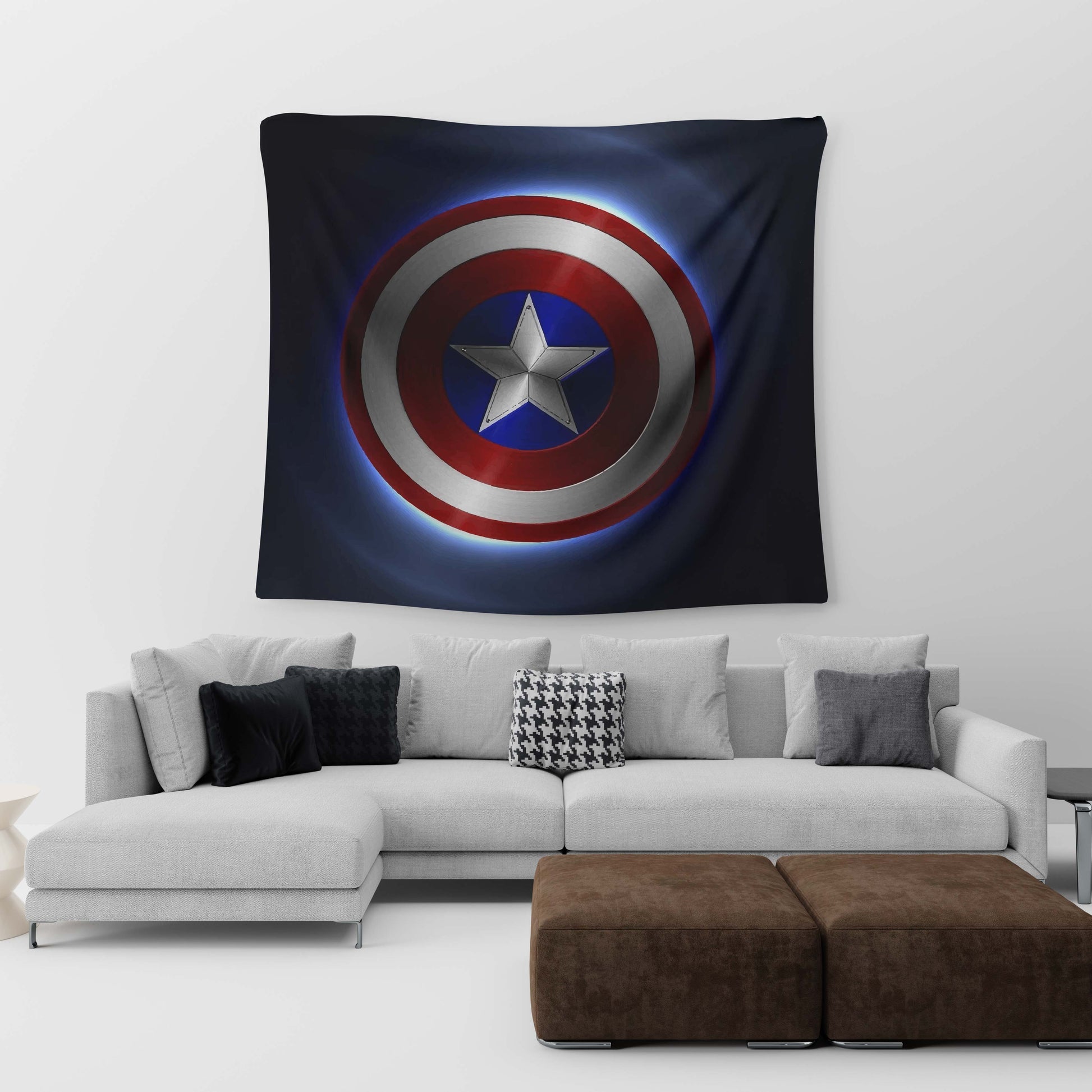 Captain America's Shield Tapestry Trendy Home
