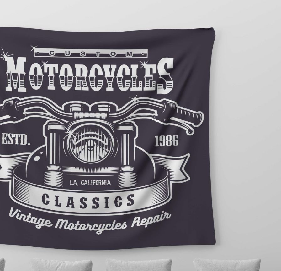Motorcycles Classic Tapestry trendy home