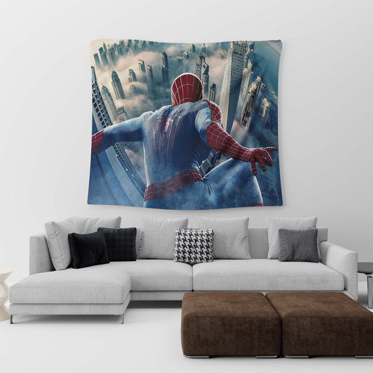 Spider-Man Skyline Tapestry Trendy Home