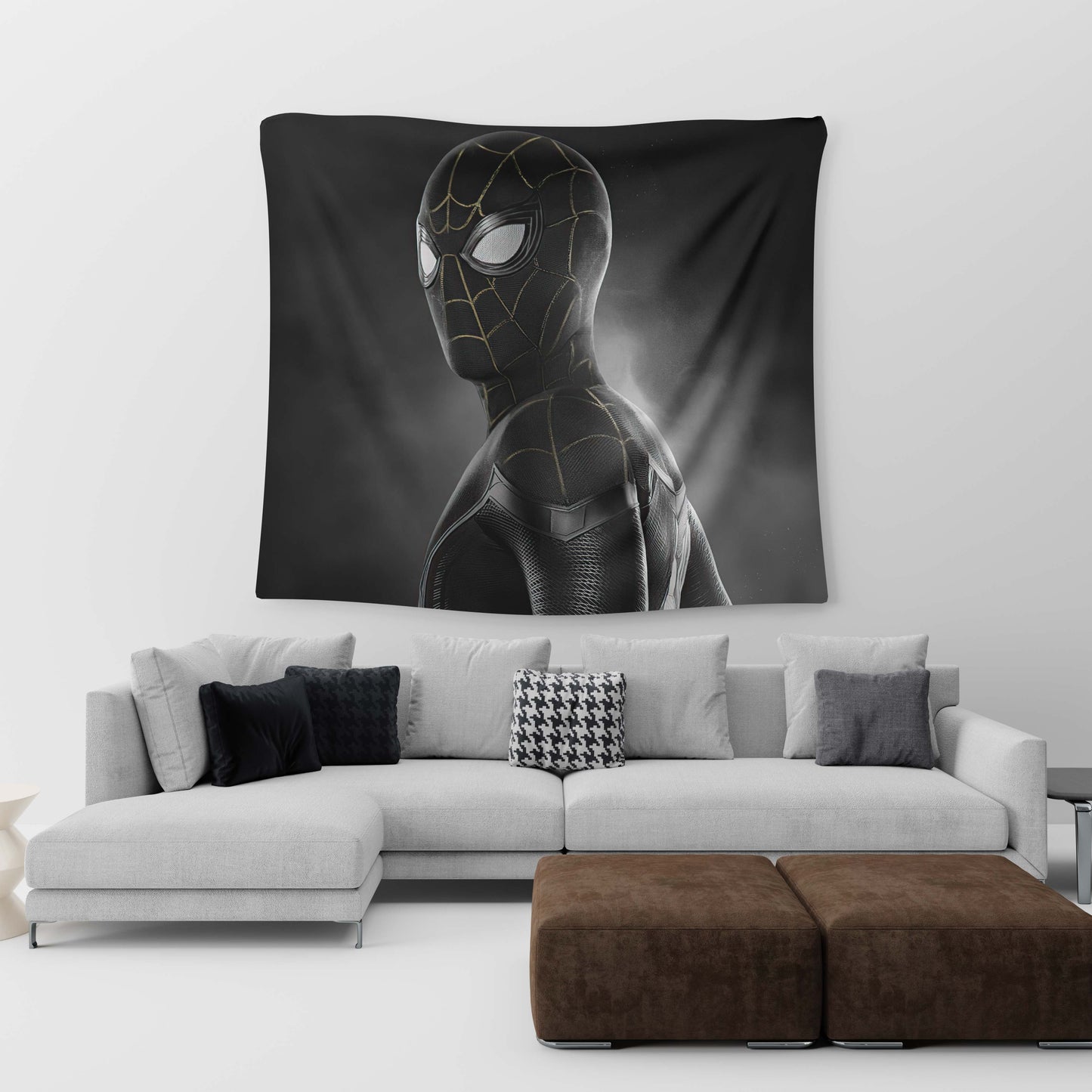 Black Spider-Man Tapestry Trendy Home