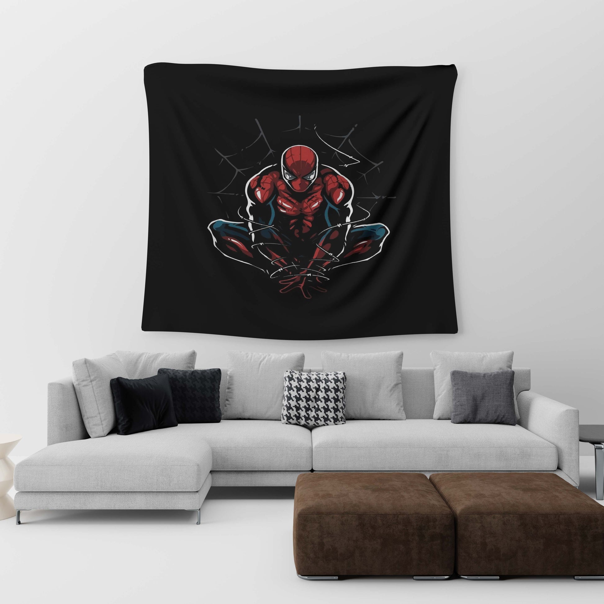 Spider-Man Web Art Tapestry trendy home