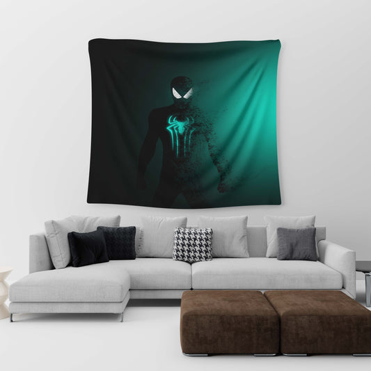 Spider-Man Neon Green Tapestry Trendy Home