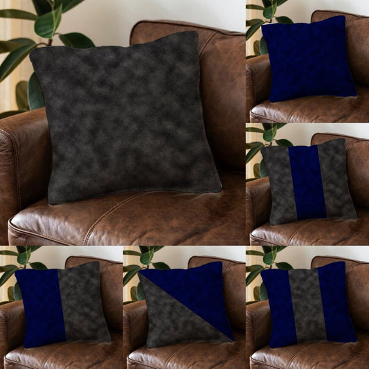 Blue x Gray Cushion Cover All of the 6 (Save Rs:300) trendy home