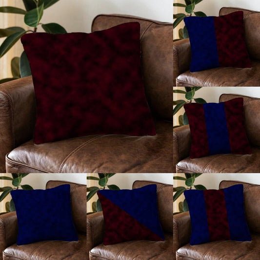 Red x Blue Cushion Cover All of the 6 (Save Rs:600) Trendy Home