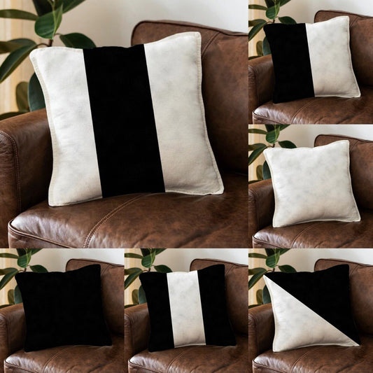 White x Black Cushion Cover All of the 6 (Save Rs:600) Trendy Home