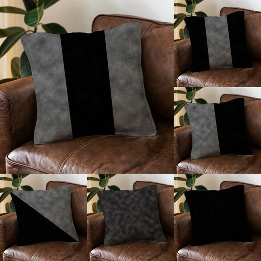 Black x Gray Cushion Cover All of the 6 (Save Rs:300) trendy home