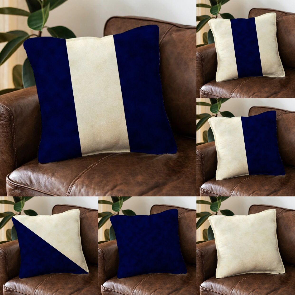 Blue x White Cushion Cover All of the 6 (Save Rs:300) trendy home