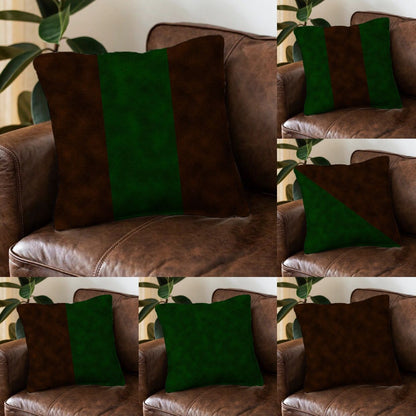 Brown x Green Cushion Cover All of the 6 (Save Rs:600) Trendy Home