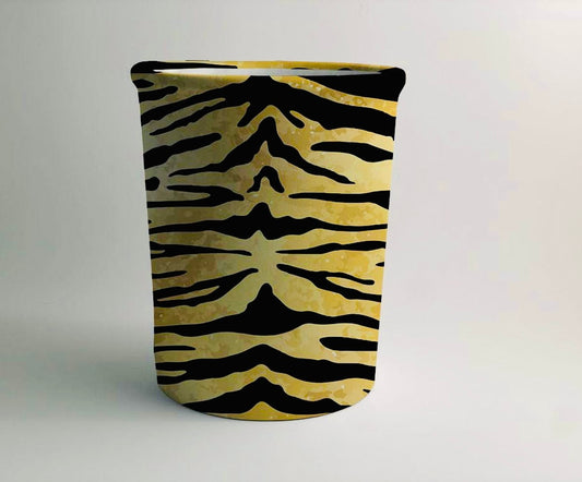 Aged Tiger Skin Dustbin Trendy Home