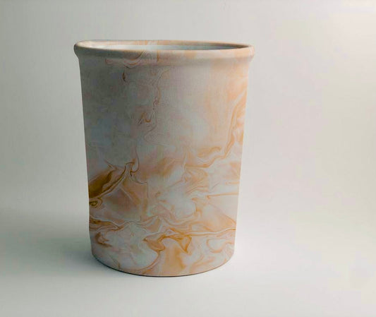 Rose Alabaster Marble-Stone Dustbin Trendy Home
