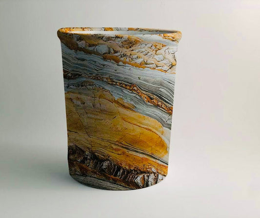 Earth Jasper Marble-Stone Dustbin Trendy Home
